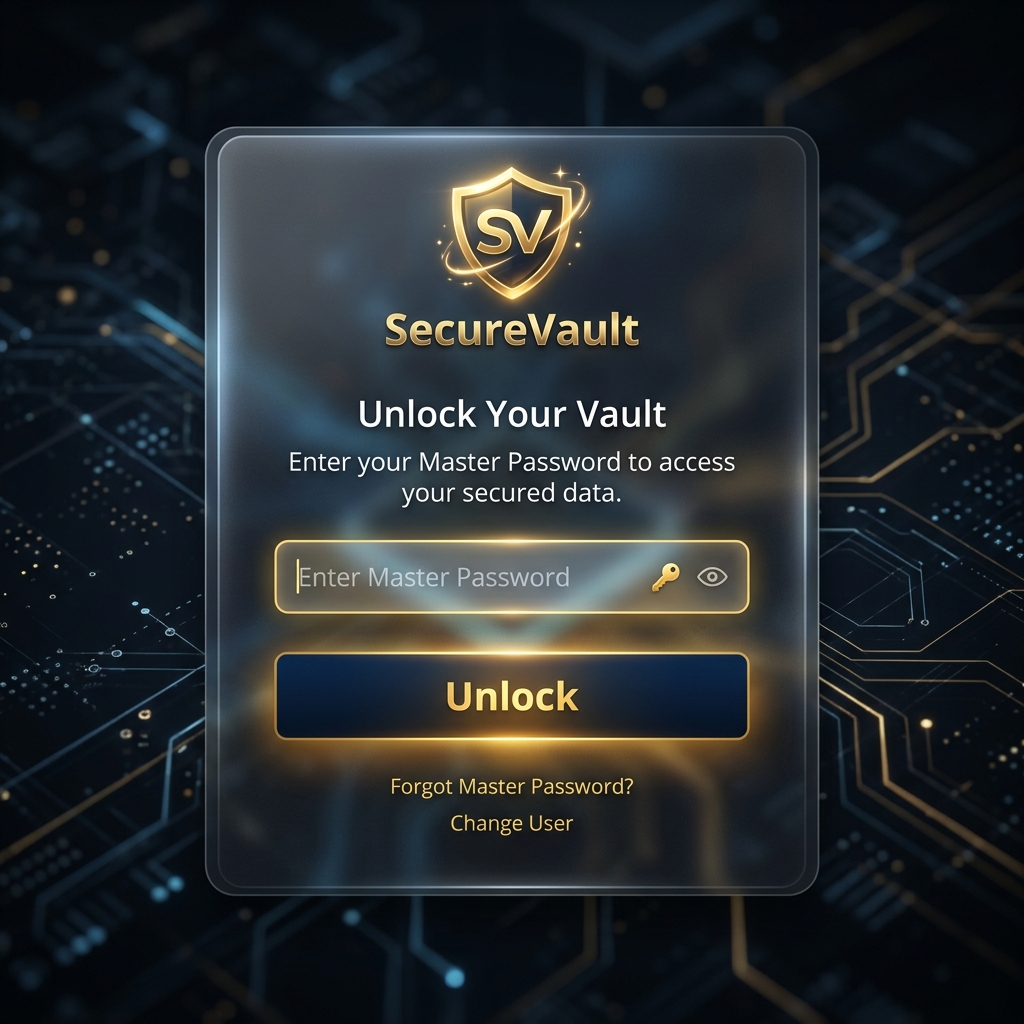 SecureVault Login Screen